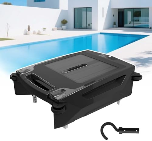 zhenmaster Robot Inteligente para Piscinas con App Bluetooth – Skimmer Solar y Recargable, 2 Modos de Limpieza, detección de obstáculos, para Piscinas enterradas o elevadas