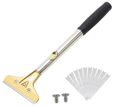 jojofuny Pala Per Stucco e Raschietto Per Vernice Manico Antiscivolo, Utensile Per Rimuovi Adesivi e Sverniciatore, Raschietto Per Pulizia Piastrelle e Decorazioni Pareti, Per Casa e Hotel