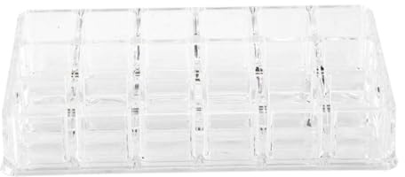 DEARMAMY Porte-rouges à Lèvres Transparent Compartiments Organisateur Cosmétique Multifonction pour Stockage Lèvres et Vernis Support de Bureau et Pratique