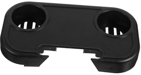 SAFIGLE Portavasos Plegable Función Antivuelco para Silla de Playa y Sillón Reclinable Bandeja Portátil de Plástico Negro para Camping y Picnic
