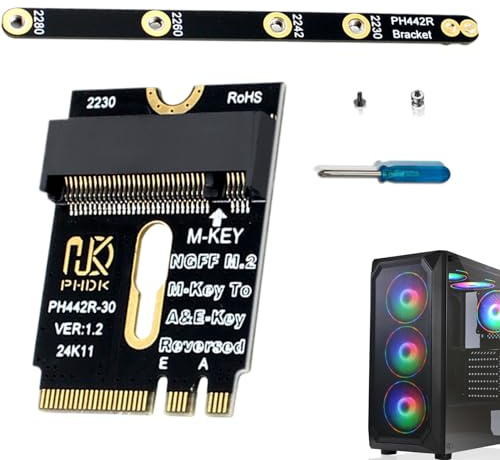Opilroyn Scheda adattatore per disco rigido, interfaccia WIFI a chiave M, convertitore di espansione per hard disk desktop, laptop, scheda madre, data center, aggiornamento