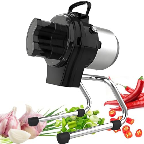 ZYLDDS Trancheuse à oignons Verts Professionnelle, Hachoir à oignons Nouveaux, Coupe-légumes électrique 110 W, Coupe-poireaux électrique 6 000 Coups par Minute pour ail,Piment 110SC