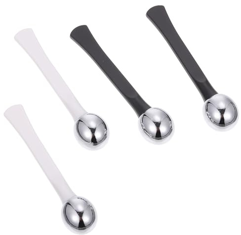 Augencreme Applikatoren 4 Stück-pack aus Zinklegierung und Kunstharz | Zwei Enden, für Tägliche Anwendung, Kompakt und Tragbar, Unique Design