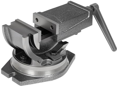 2-axlar, maskinskruvstäd, 360°, roterbar, lutbar, precision, skruvstad, gjutjärn, universell arbetsbänk, skruvstäd, frässkruvstäd, för fräsning, borrning, verkstadsarbete
