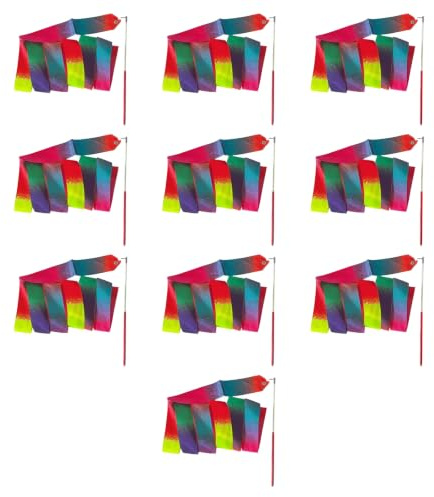 APGLSXY Bandes de danse artistique et gymnastique rythmique pour bandes de danse colorées, serpentins, rubans, serpentins pour la danse