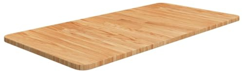Ziaphsol Tvättställsplatta ljusbrun i massivt ekträ, behandlad lasyr yta, 80 x 40 x 1,5 cm, som en ersättningsbänkskiva för badrum och köksrengöring