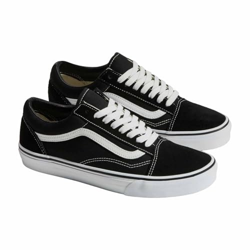 Vans Old Skool (Suede/Canvas), Zapatillas deportivas Unisex niños, Negro Black True White, 38 EU