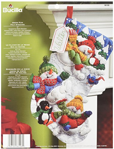 Bucilla Snow Fun Weihnachtsstrumpf-Applikation aus Filz