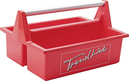 TrendLine Tragekasten rot 39,6 x 29,4 cm, Alu-Griff Werkzeugkasten Tragebox
