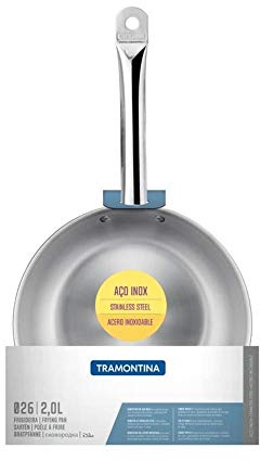 Tramontina Padella in acciaio inox, Professional 26 cm, 2 L