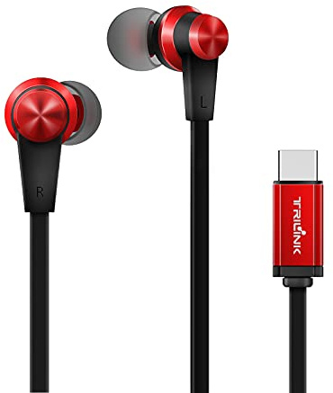 TriLink Écouteurs USB TypeC Intra Auriculaires avec Micro(Puce DAC & Hi-Res)Compatible avec iPad Pro/MacBook/Air, Huawei P30/P20/Mate20/10/Pro, OnePlus 6/6T/5/5T, Google Pixel 3/3XL/2/2XL, HTC U12/11