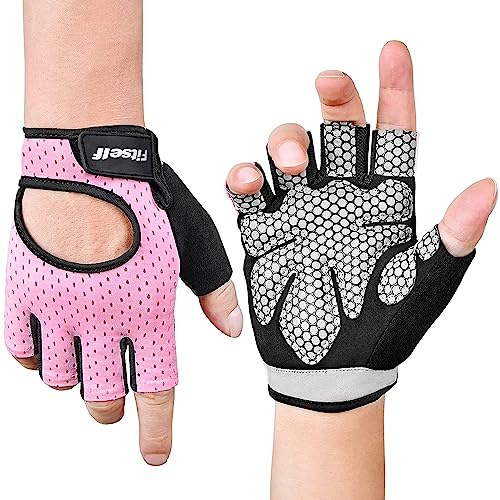 Gym Handschuhe, Trainingshandschuhe, Fitness Handschuhe Damen und Herren | Rutschfest, Verschleißfest, Atmungsaktiv, Sporthandschuhe für Krafttraining, Kraftsport, Bodybuilding, Workout, Gewichtheben