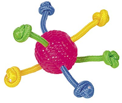 Nobby TPR Ball mit Spielseilen, Ø 8 cm, 1 Stück