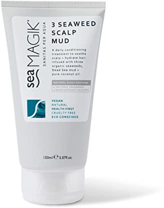 Sea Magik - Scalp Mask for Itchy, Sensitive and Dry Scalp and Hair, 3 Organic Seaweed with Dead Sea Mud, Conditioner with Salicylic Acid, Long Lasting Hydration, Vegan, Cruelty Free (150ml)