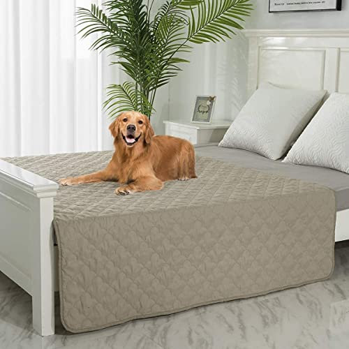 SPXTEX Hundebett-Bezug, waschbare Urinierunterlagen, Hundedecken für Welpen, große Hunde und Katzen, Sofa, wendbar, Wickelunterlage, wiederverwendbar, 1 Stück (208,3 x 259,1 cm, Beige)