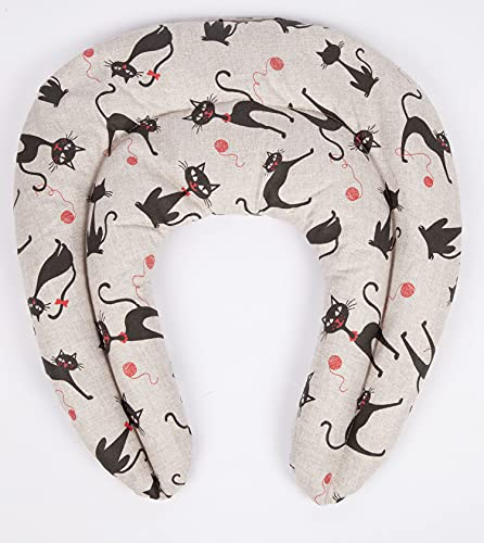 Giraffenland Johanniskern Grain Neck Pillow with Chambers Cat Mimi - Neck Pillow - Heat Cushion for Neck