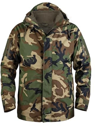 Mil-Tec Warme Regenjacke Unisex • Nässeschutz Jacke wasserdicht • Fleecejacke für Herren & Damen • Als Arbeitsjacke, Militär Jacke, Outdoor Fleece, Funktionsjacke