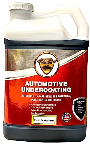 Woolwax 2+1/2 Gallon Jug Auto Truck Undercoating Corrosion Inhibitor Thick Long Lasting Lanolin Resists Wash-off No Smell Protects For 2 Years and More. BLACK