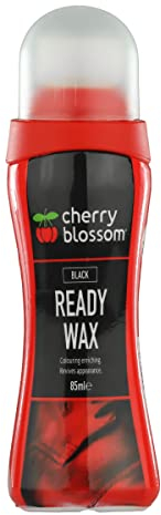Cherry Blossom Ready Wax | Black | 85ml | Revives leather shoes & restores colour with easy-to-apply colour-enricher