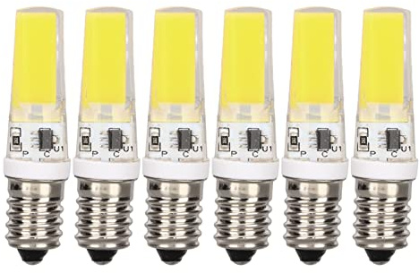 Ampoule de Lampe E14 COB, Variable 50 000 Heures de Dissipation Thermique, 6 Pièces, Ampoule de Base E14 220 V 9 W 500 LM, pour Maison, Bureau, Centre Commercial, Lustre,