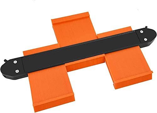 Carpinteros Regla triangular de medición de múltiples ángulos, Regla de herramientas de carpintería Medidor de contorno de 5/10 pulgadas con forma de bloqueo Medidor de contorno Duplicador Plantilla d