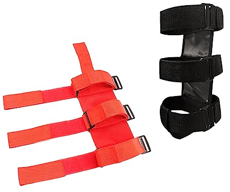 2 supporti per estintore per auto roll bar regolabili di ricambio per Jeep Wrangler Polaris Ranger Can Am Maverick & More (nero + rosso)