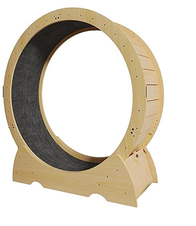 Katzenlaufrad Massivholz-Katzenlaufrad, Katzen-Übungsrad-Laufband Für Hauskatzen, Geräuschlose Katzenlaufräder Mit Verriegelungsmechanismus, Einfach Zu Montieren (Color : Solid Wood, Size : 29.92x14