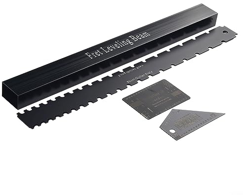 Gitarrenbauer-Werkzeug-Set, Bund-Nivellierbalken, Lineal-Set, Gitarrenhals gerade Kante, 4 Stück, für makellose Gitarrenpflege