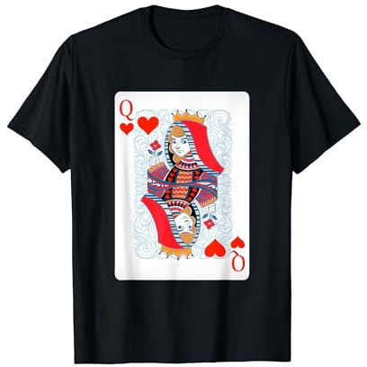 Spielkarten Fasching herz Dame Herren Spielkarten Poker T-Shirt