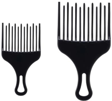 Ipetboom Herramientas 2 Piezas Peine De Pelo Ancho Accesorios Para El Cabello Peine Para Cabello Rizado Peine De Rastrillo Peine De Salón Peine De Peluqueria Peine Tenedor Hombre Metal
