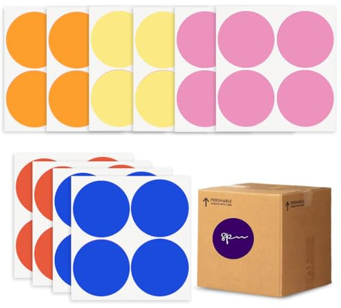 QOWUXHZ 40 Stück Bunte Klebepunkte Klebepunkte Selbstklebend Farbig Aufkleber Markierungspunkte Etiketten Für Lager Büro 100Mm 5 Farben