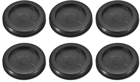 sourcing map 6Pcs Rubber Grommets 1-3/8 (35mm) Drill Hole, 1-1/4 (30mm) ID Double Sided Hole Plugs Ring Gasket for Firewall Cable Wire Protecting, Black