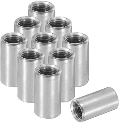 PATIKIL 1/8 NPT Femelle Soudure Couplage, 10 Paquet 304 Acier Inox Fileté Demi Couplage Soudé Bonde Raccords Connecteur pour Tuyau Carburant Réservoir