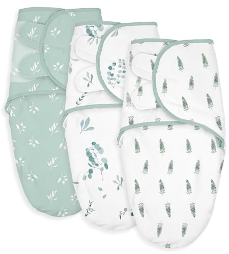 Soarwg Kids Pucksack Baby 0-3 Mesi Coperta Per Neonati Puck Cloth Neonato Swaddle Sacco A Pelo Per Neonati, 100% Cotone Biologico Per Neonati, Unisex, Ragazze E Ragazzi 3 Pack (Rosa)
