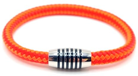 Generisch Emalines Armband JoJewelry (Orange stripes, 19.00 cm)
