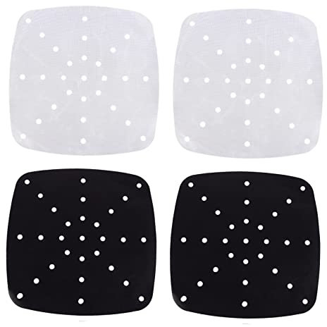 HOLIDYOYO 4pcs Heat Resistant Non-Stick Baking Mats Reusable Steamer Patches for Even Cooking and Easy Cleaning