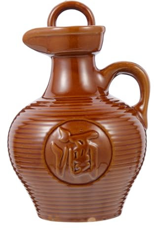 SHOWERORO Jarra De Vino De Cerámica Portátil 500 Ml Asa Recipiente Para Servir Vino Resistente a Altas Temperaturas Para Restaurantes y Hogar Para Beber Casa Accesorio Funcional