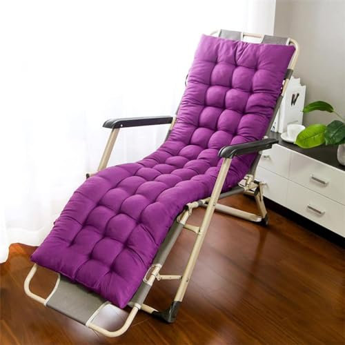 Elegantes Sonnenliegen-Kissen, klassisches Heimmöbel, Chaiselongue, Schaukelstuhlpolster für Terrasse, Garten, Sofa, verdickte Stuhlpolster in lila, Größe 90 x 40 cm