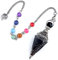 Pendule Divinatoire,Pendule Radiesthesie,Pendule Divinatoire Cristal,Pendule Divinatoire de Goutte d'Eau,Pendule Pierre Cristal Roche,Pendule Divinatoire Laiton,Accessoires Tarot Cadeau D'équilibre