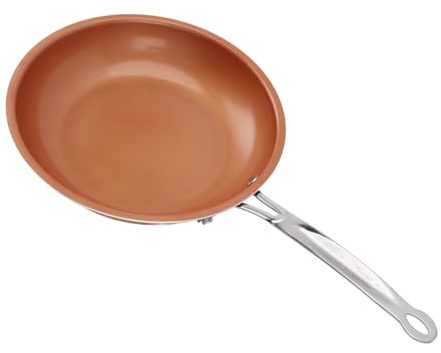 Padella Antiaderente da 24 Cm Versatile Manico Lungo in Alluminio Pentole Facili da Pulire, Padella Professionale in Ghisa Antiaderente, Manico Fresco, Adatta Al Forno per la