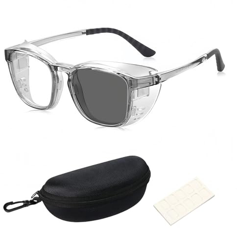 Vyloky Schutzbrille Sehstärke für Brillenträger,Sicherheits-Überbrille,Augenbefeuchtung,Tropfer,kratzfest,Wrap-around,Anti Pollen Brille,Sicherheitsbrille