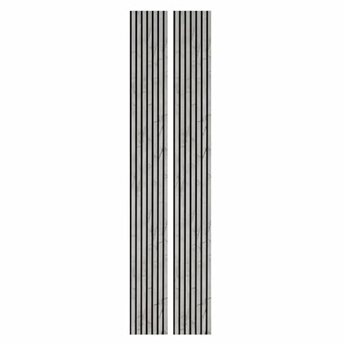 Lot de 2 Panneaux tasseaux Bois 250 x 30 x 1,9 cm - décor marbre Gris/Feutrine Noir - 1,5m²