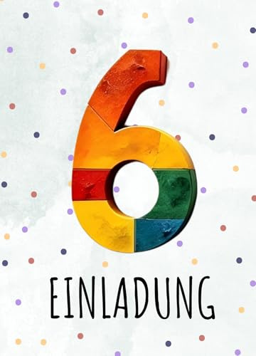 ZETTMANN® Bausteine Einladungskarten 6. Geburtstag – 10er Set – Bau Party Kindergeburtstag Einladungen für Jungen & Mädchen – Premium Druck DIN A6