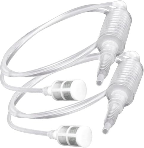 Zodazoqa 2pcs Brew Syphon Filter Tube Pipe Hose Manual DIY Wine Making Syphon Pump Siphon Pipe Hose Filter Wine Beer Brewing Making Tool Reusable Size About 2m/6.56ft