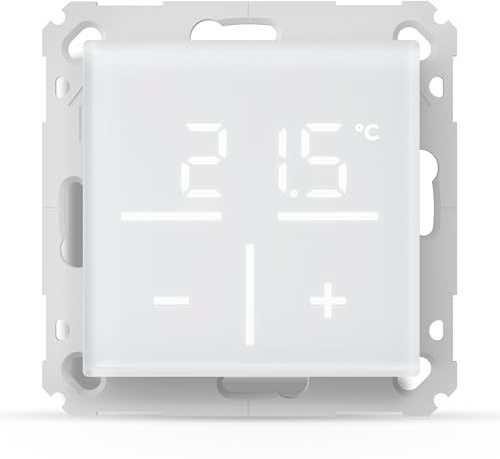 Homematic IP Glas-Wandthermostat mit CO2-Sensor, Smart Home, misst Temperatur, Luftfeuchte, CO2, für Heizkörper/Fußbodenheizung mit App (Glas-Wandthermostat mit CO2-Sensor + Rahmen, Weiß)