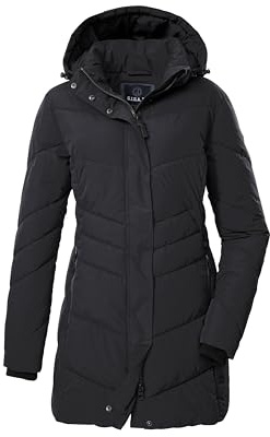 G.I.G.A. DX quiltad damparkas/funktionsparka med dragkedja huva GW 60 WMN QLTD PRK, svart, 38, 43530-000