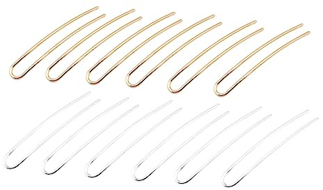 SAFIGLE 12piezas Accesorios de Horquilla Cabello DIY Kit de Horquillas Vintage Adornos Cabeza Hechos Mano de Material Dorado y Plateado para Manualidades de Adornos Pelo