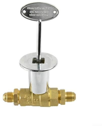 Yuanpgky Brasero à gaz avec serrure 1,27 cm Vanne de contrôle pour gaz naturel haute pression en laiton compatible avec les projets de bricolage de cheminée, table de feu et brasero