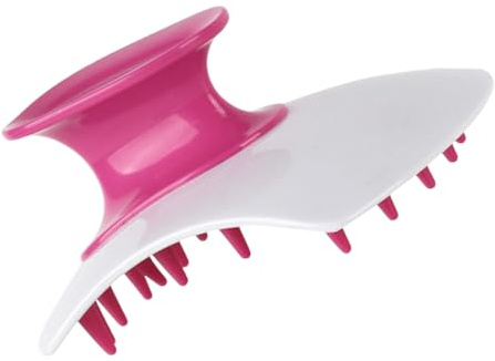 GALPADA Silikon Kopfmassagebürste für Shampoo mit Tragbarem Design und Roter Farbe zur Sanften Reinigung und Massage der Kopfhaut zu Hause und Reisen