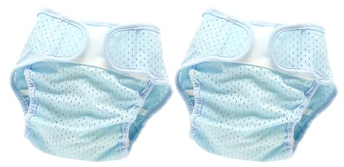 CONGARTENO Pannolini Estivi per Ragazzo Ragazza 0-6 Mesi in Rete Traspirante Copri Pannolino Elastico Riutilizzabile 2 Pezzi Mutandine Assorbenti per Protezione e Confortevole